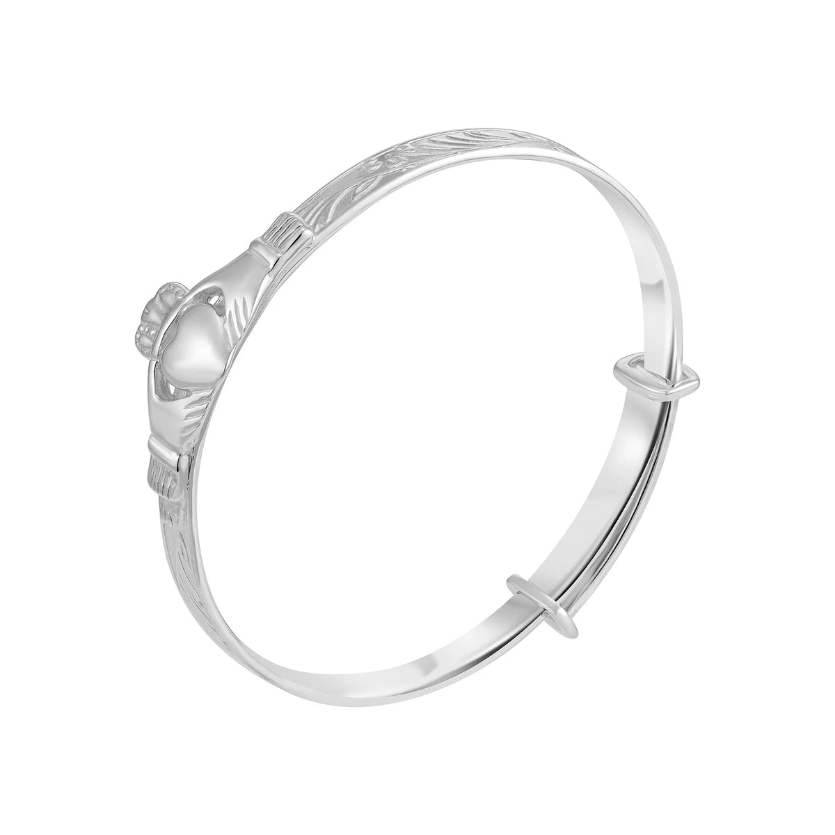 Claddagh Baby Bangle Sterling Silver | Baby Jewellery UK Orlaya