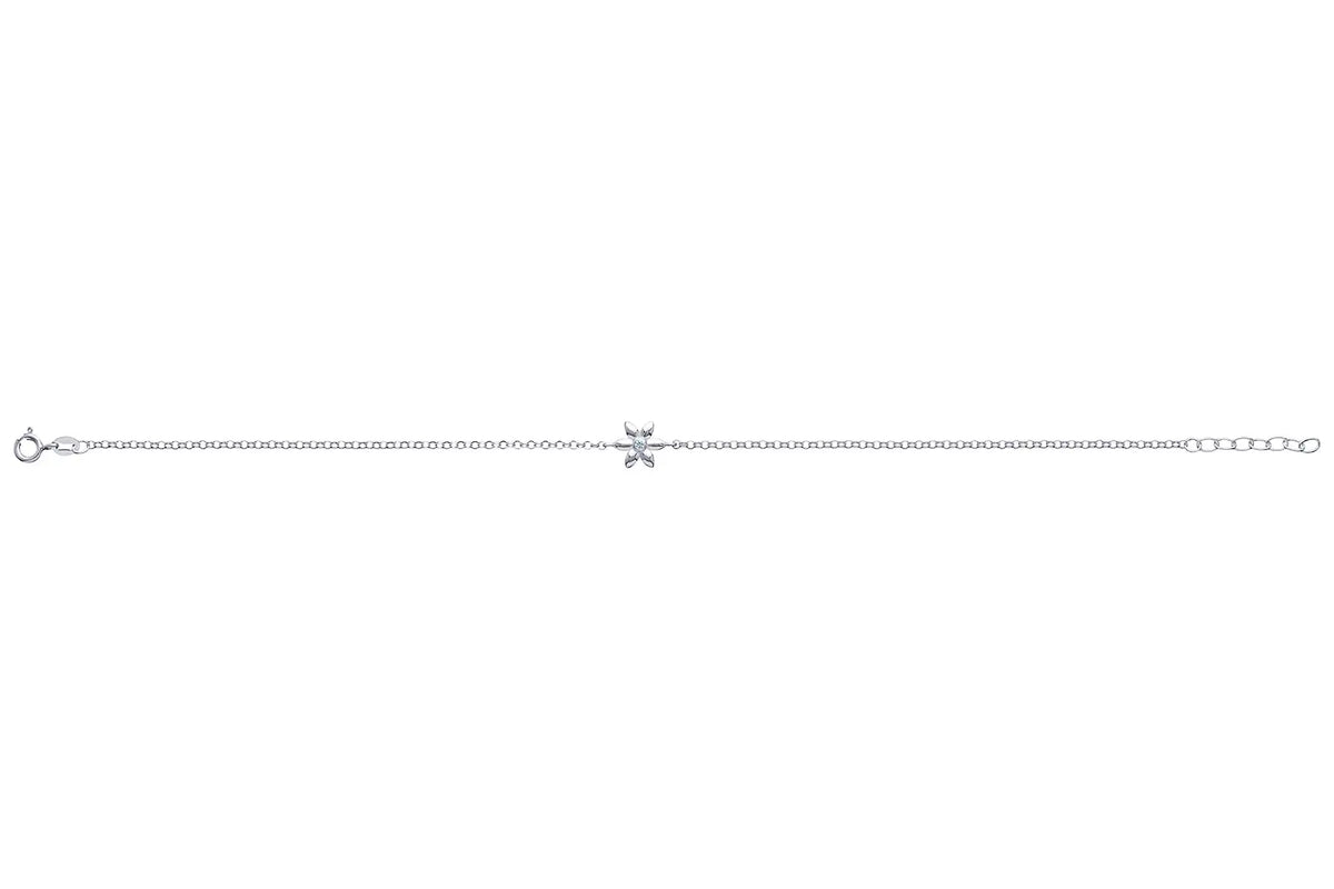 Cubic Zirconia Flower Anklet