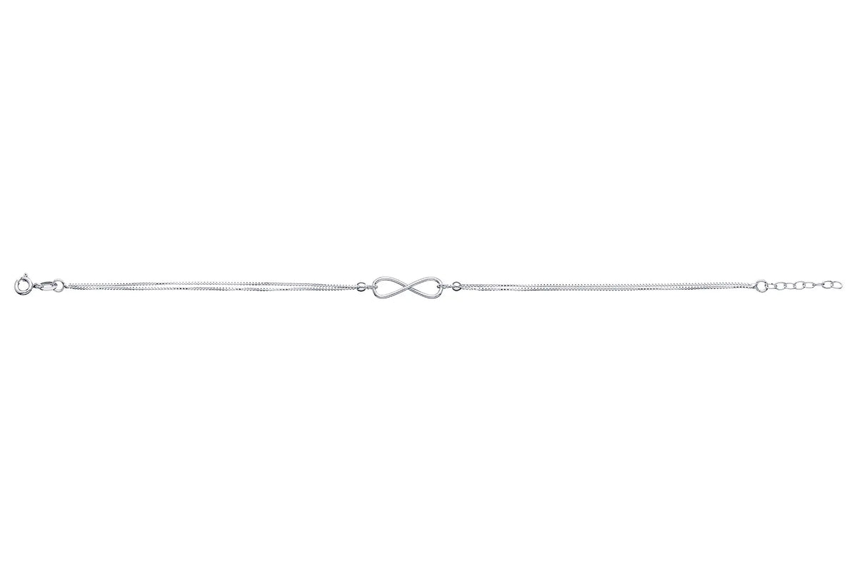 Sterling Silver Box Fancy Anklet