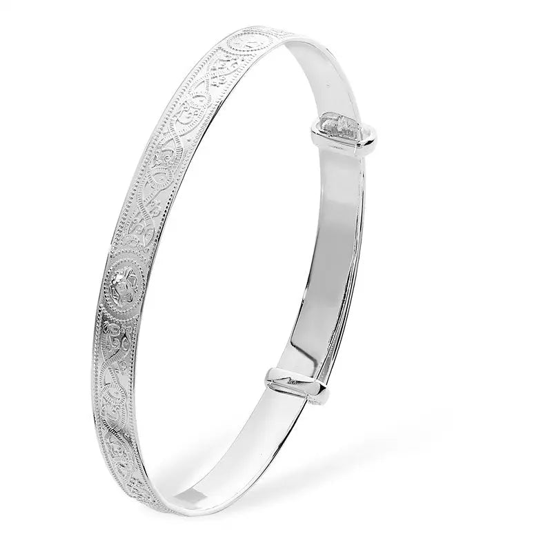 Kids Celtic Baby Bangle | Sterling Silver Baby Jewellery UK Orlaya