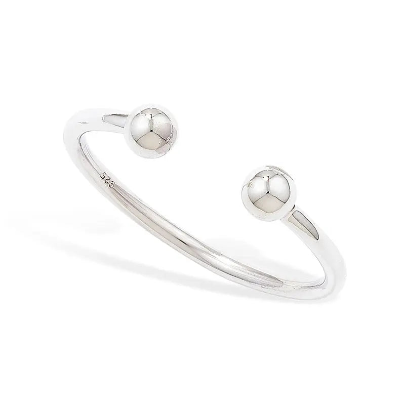 Sterling Silver Kids Torque Bangle | Baby Jewellery UK Orlaya