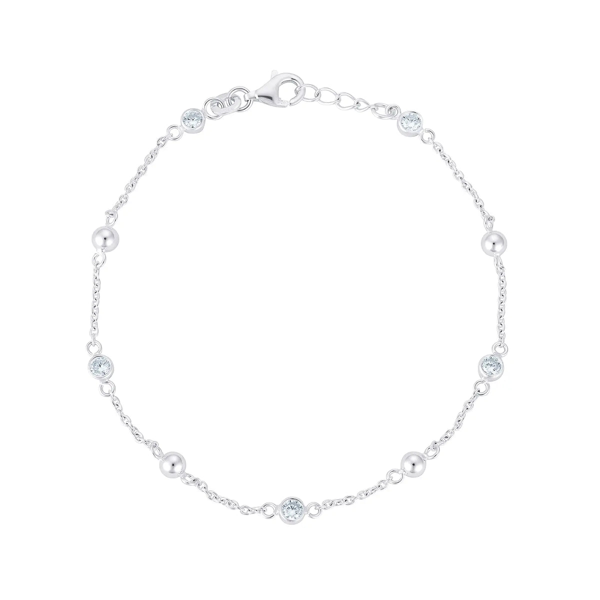 Sterling Silver Cubic Zirconia Bracelet