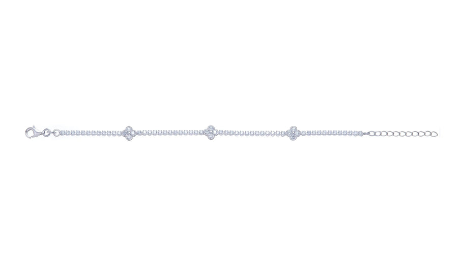 Sterling Silver Classic Cubic Zirconia Bracelet
