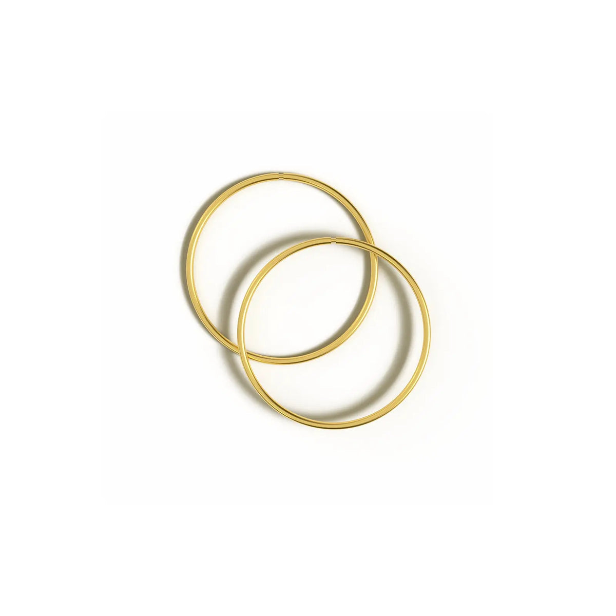 Sterling Silver Gold Plated 12mm Hinged Hoops