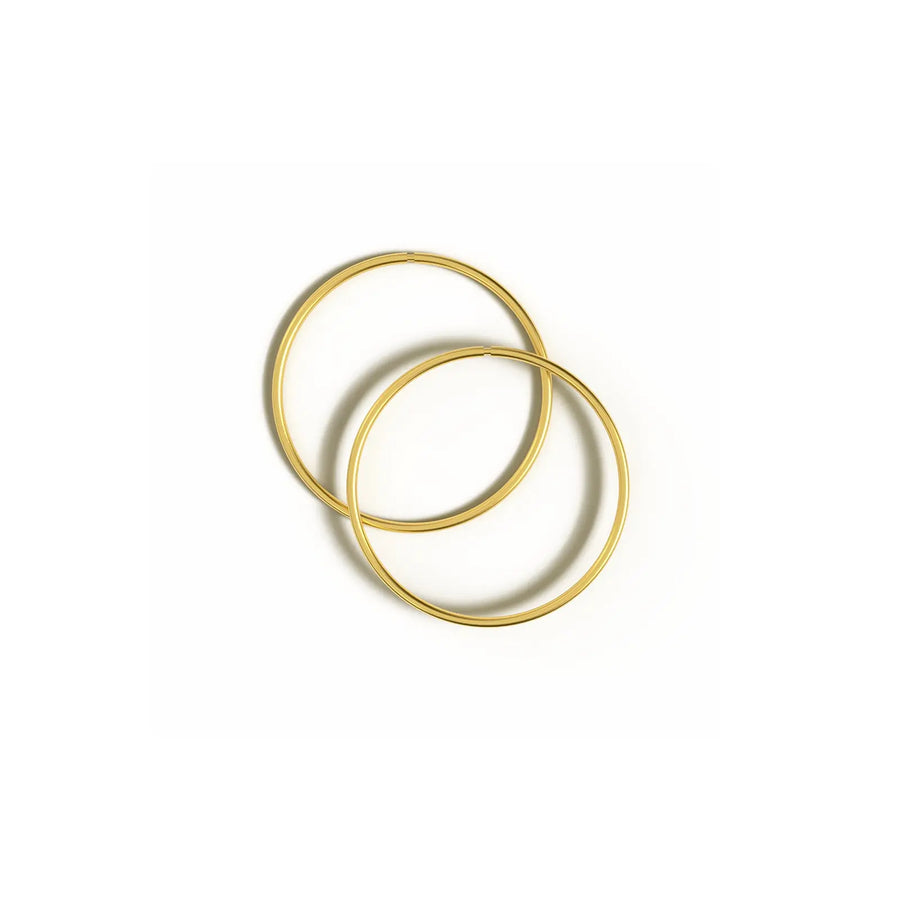 Sterling Silver Gold Plated 12mm Hinged Hoops