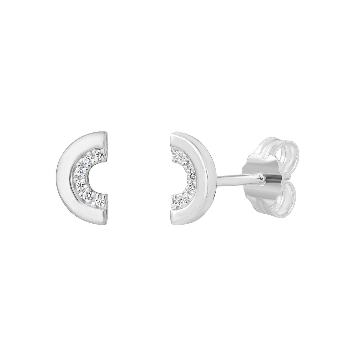 Sterling Silver Cubic Zirconia Stud Earrings