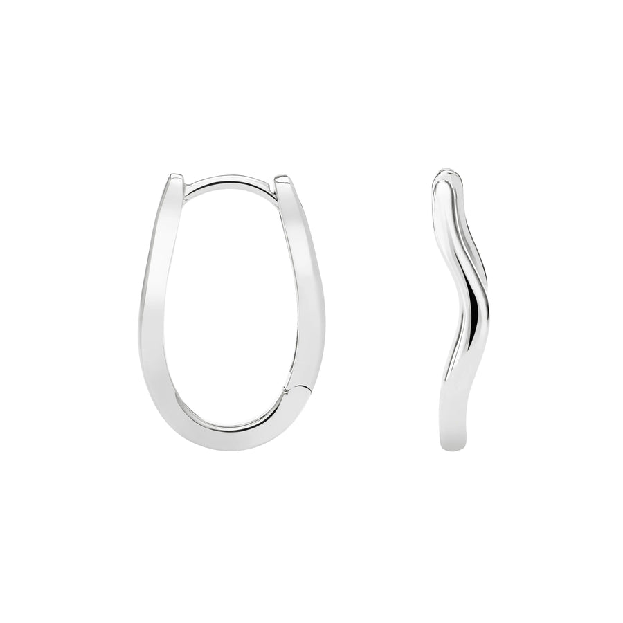 Sterling Silver Polished Hoop Earrings