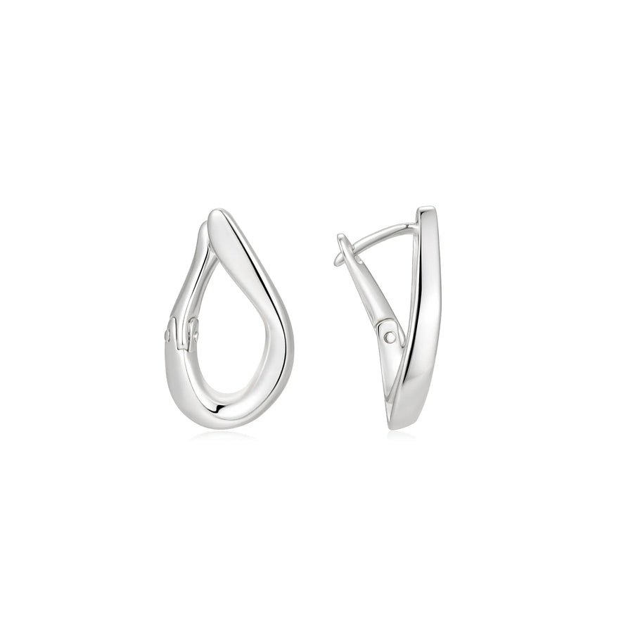 Sterling Silver Hinged Hoop Earrings – SE394B