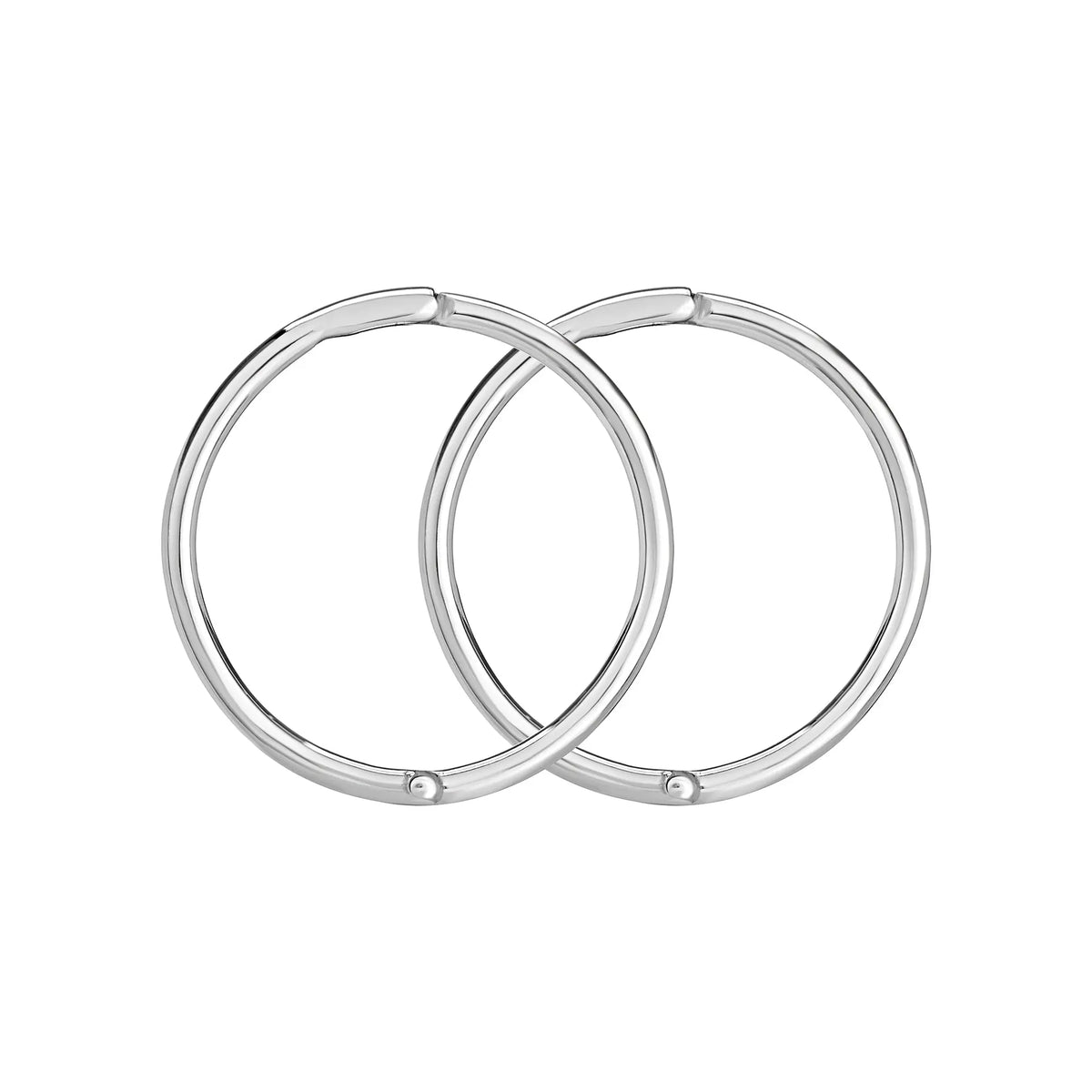 Sterling Silver 14mm Hinged Hoops
