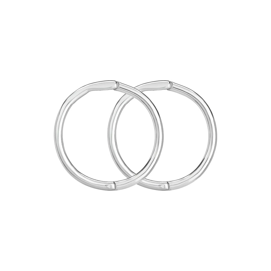 Sterling Silver 12mm Hinged Hoops