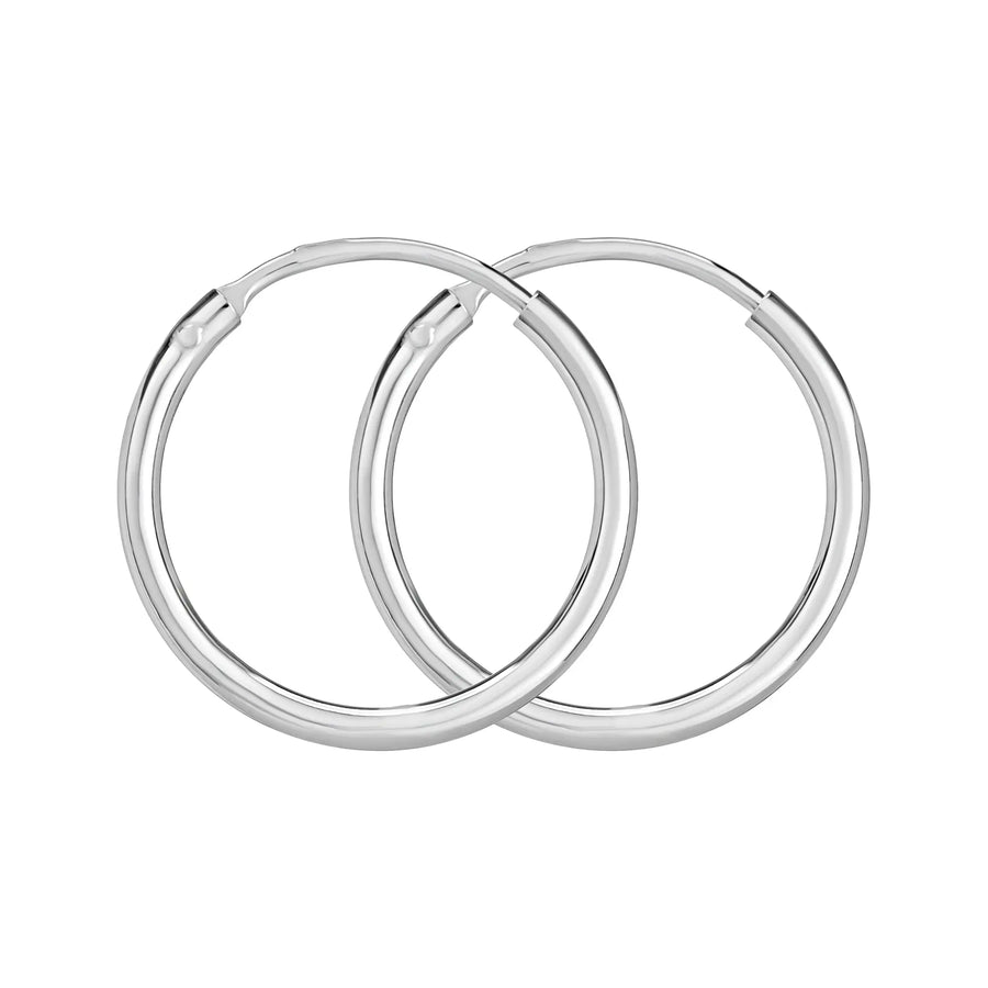 Sterling Silver 16mm Hinged Hoops