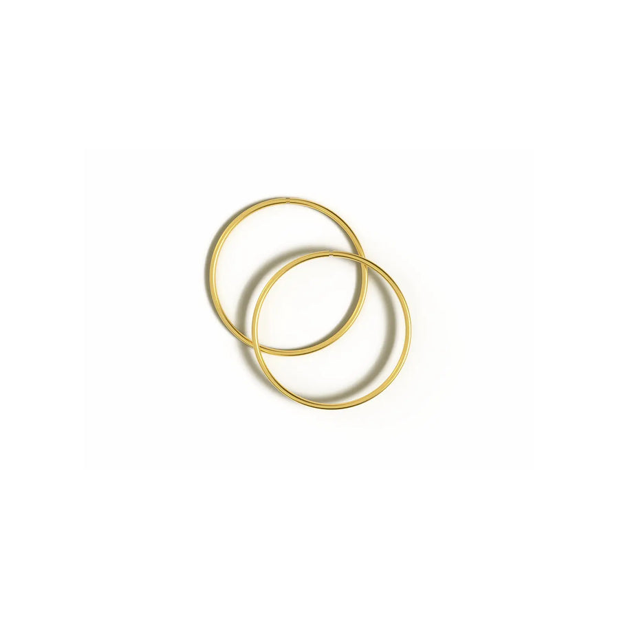 Sterling Silver Gold Plated 10mm Hinged Hoop