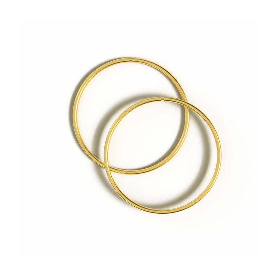 Sterling Silver Gold Plated 16mm Hinged Hoop