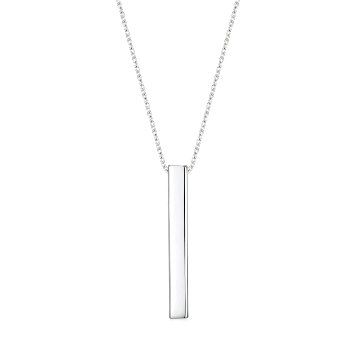 Sterling Silver Drop Bar Necklace