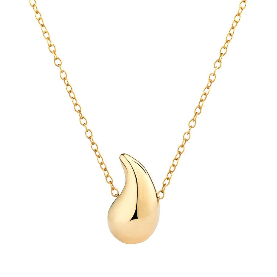 Sterling Silver Gold Plated Teardrop Necklace