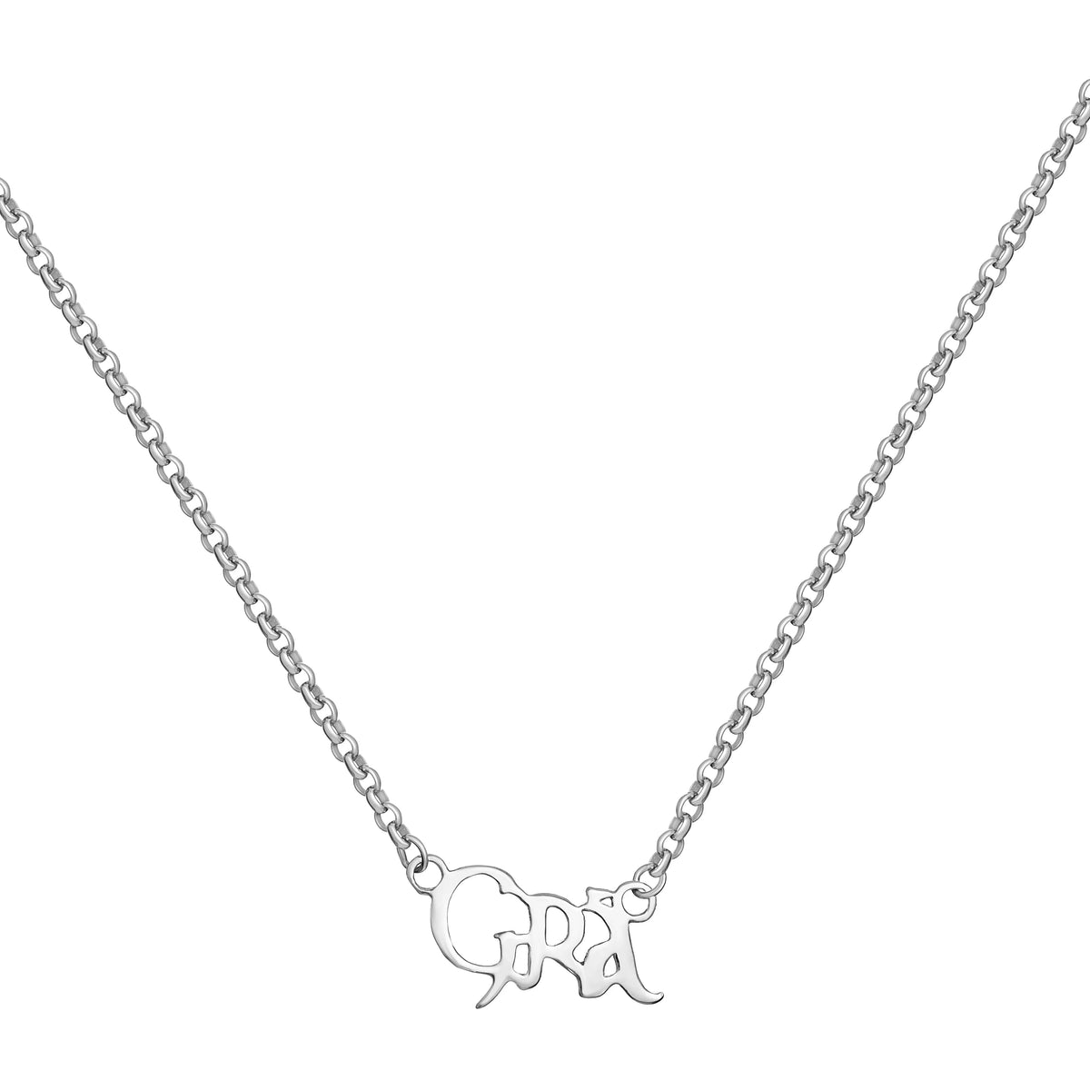 Sterling Silver 18 Inch Gra Necklace