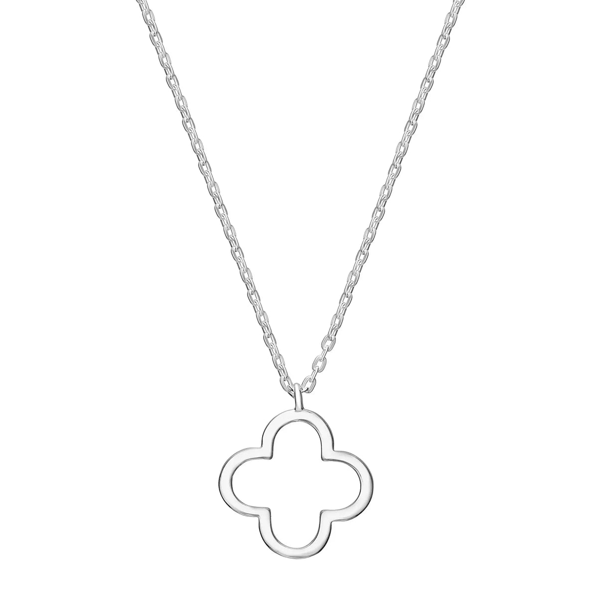 Sterling Silver Clover Style Necklace