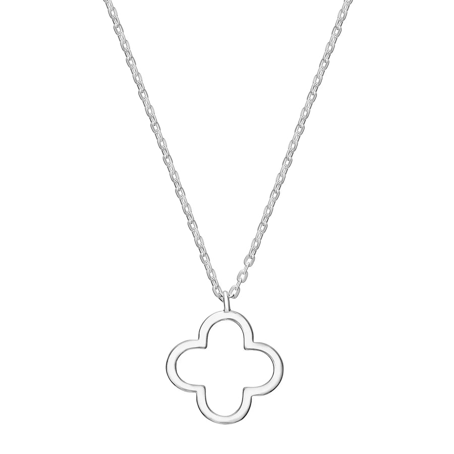 Sterling Silver Clover Style Necklace
