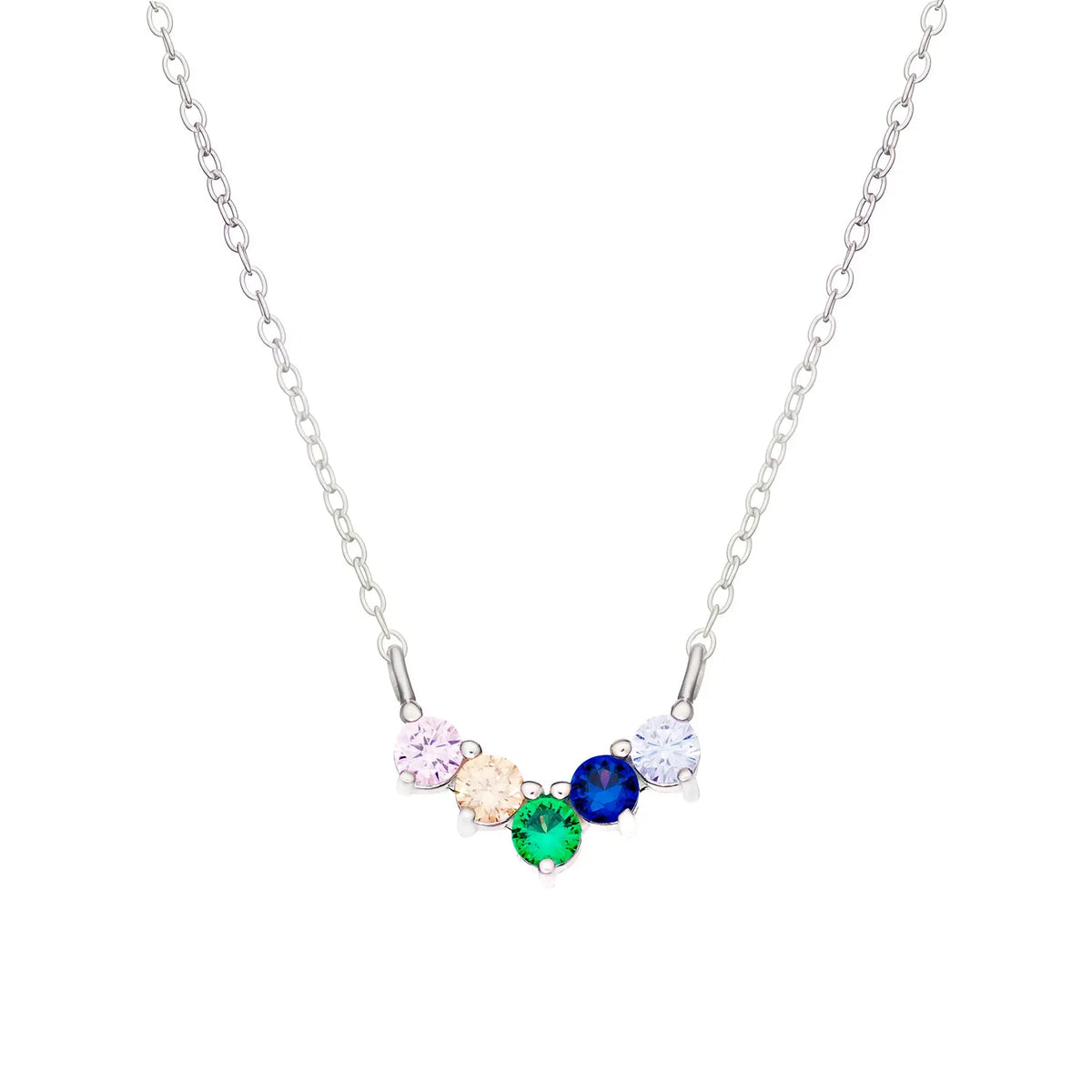 Sterling Silver Cubic Zirconia 16 Inch Necklace