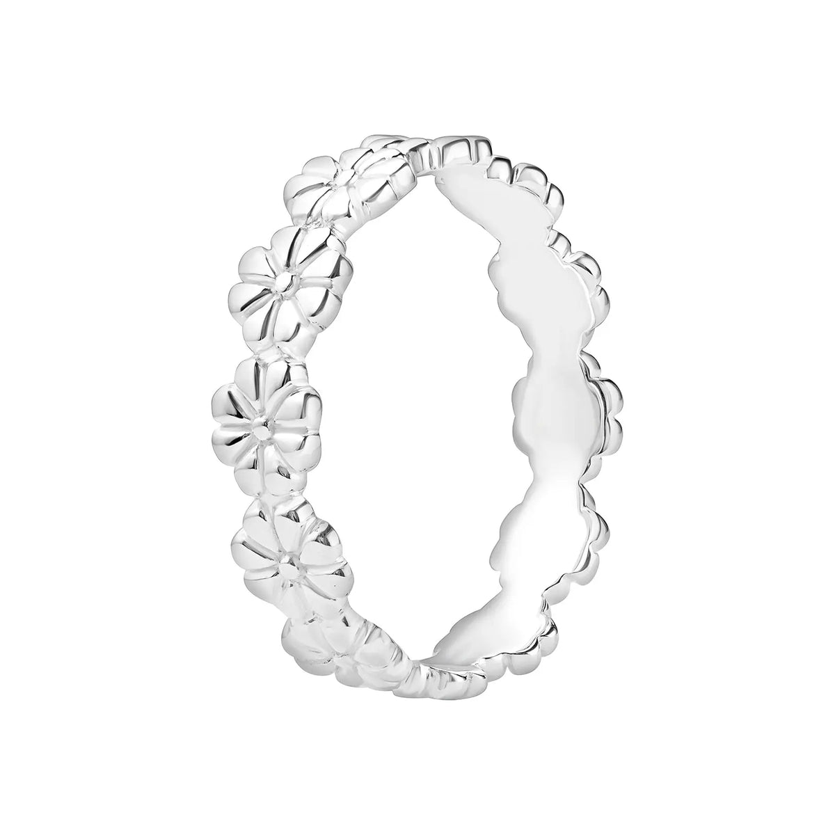 Sterling Silver Flower Style Ring
