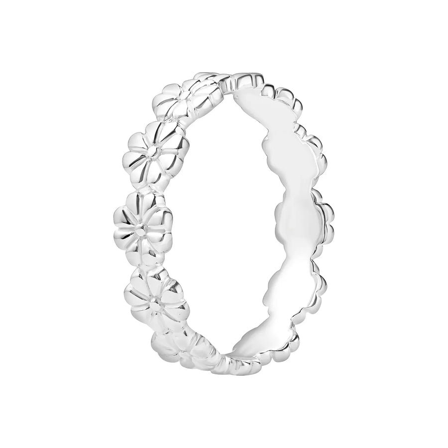 Sterling Silver Flower Style Ring
