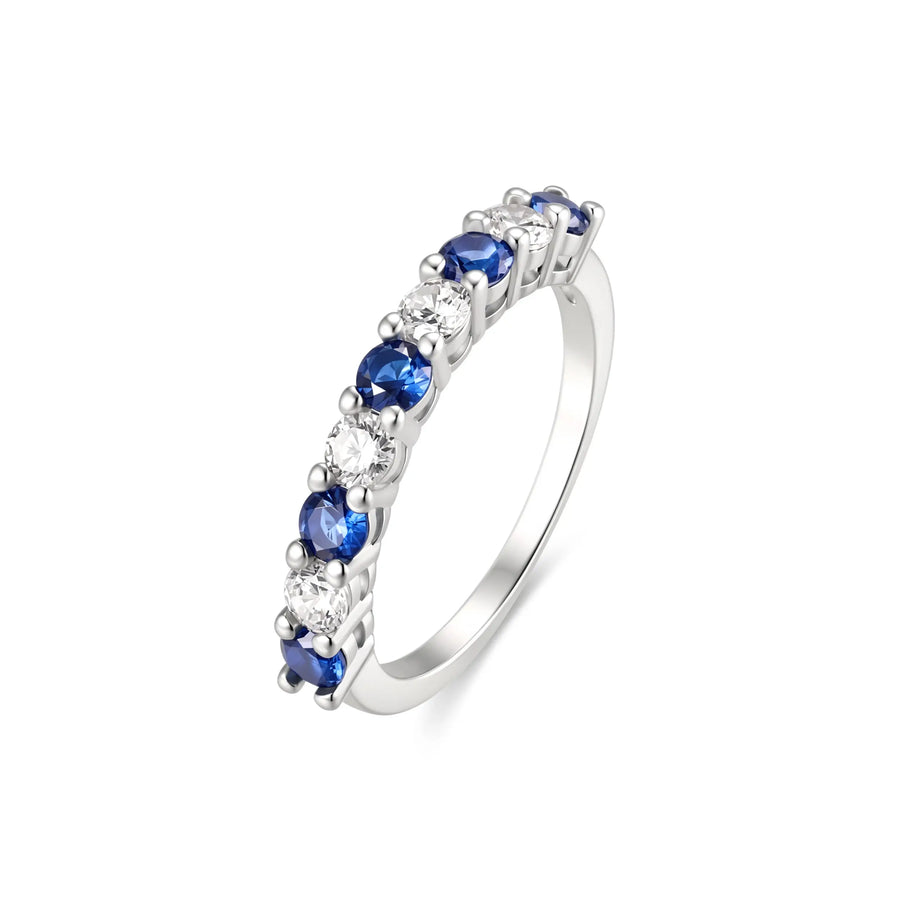 Sterling Silver Cubic Zirconia Sapphire Ring – SR043D