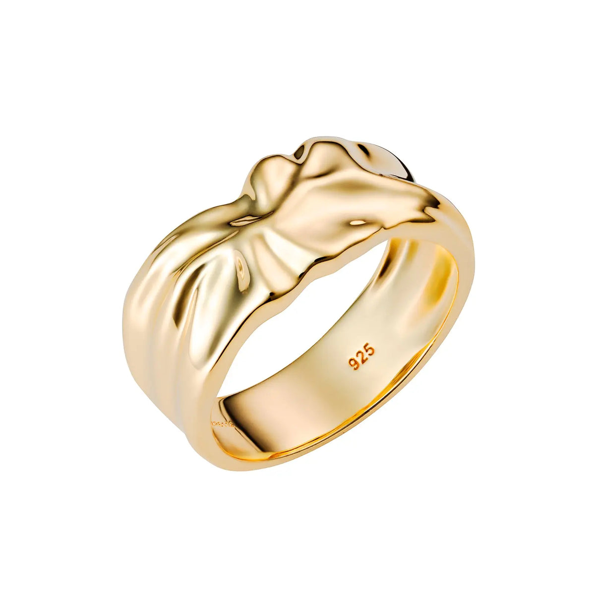 Sterling Silver Gold Plated Fancy Style Ring