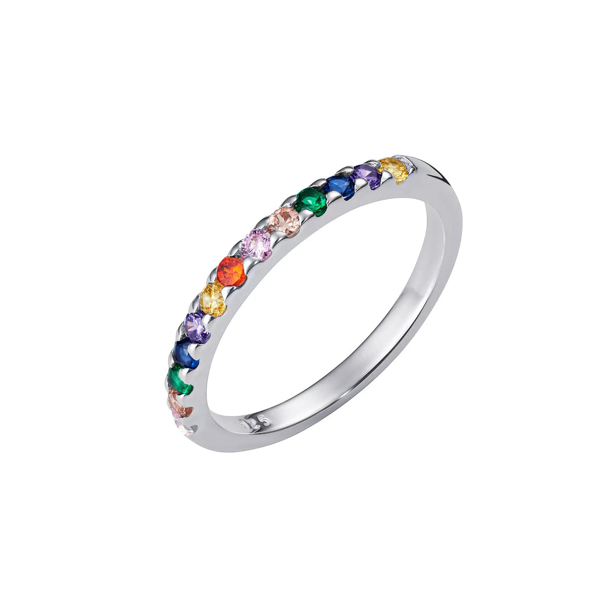 Sterling Silver Cubic Zirconia Band Ring