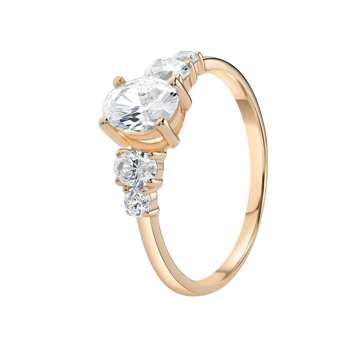 Sterling Silver Cubic Zirconia Gold Plated Ring – SR215D